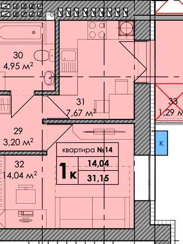 ЖК (Park Residence) квартира у новобудові площею 31 кв.м/1но-кімнатна ЖК Park Residence