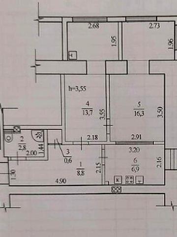 Продам 3-комн квартиру в районе Фрунзе ул.