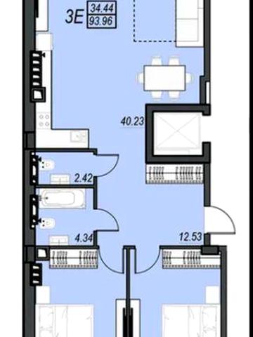 3х комнатная квартира ЖК SunriseCity