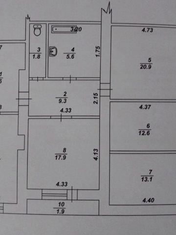Продаж просторої 4-кімнатної квартири з автономним опаленням у м. Олександрія БАМ