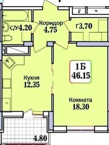 Продаж,  Квартира,  1 комната,  46 м²,  ЖК Аврора,  Героев Крут,  Черемушки,  Одесса