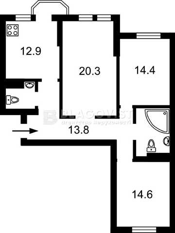 Продаж 3 кім квартири, 90 м кв, Палладіна 18/30, метро Академмістечко