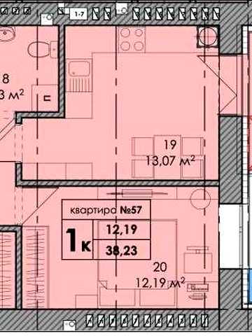 Квартира 39м2 гарне розташування. 1й внесок від 70% розтермінування ЖК Park Residence