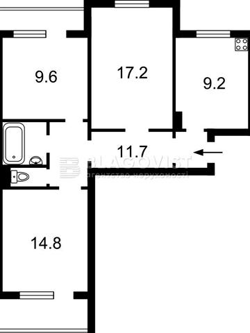 Продаж 3 кім квартири, 73 м кв. Велика Окружна дорога 3.