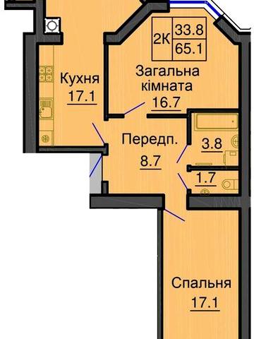 Двокімнатна квартира в Sofia Residence, без % 2к, готовий будинок. ЖК Sofia Residence