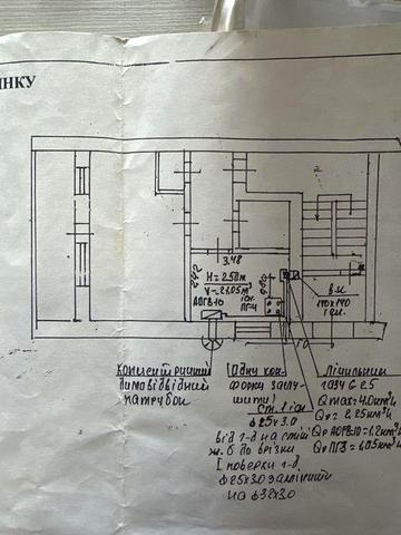 Продається 1к. Квартира м. Городище Черкаська обл.