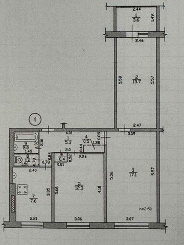 продам 3-х кімнатну квартиру в смт. Черкаське