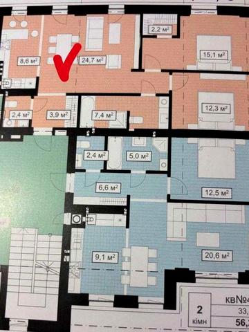 Продаж 2 кімнатна  квартира, вул. Морозна, 112500$ ЖК Quoroom Ice