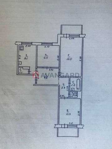 Продаж 3-кімн.квартири в районі вул. Сєдова