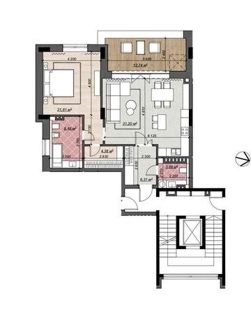 БЕЗ% Продається 1 кімнатна квартира в новому будинку клубного типу "Sovskyi Club House" ЖК КБ Sovskyi Club House