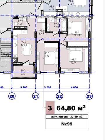 ВІДДІЛ ПРОДАЖУ Продаж 3 кімнатної квартири ЖК Набережний (І черга) ЖК Набережний