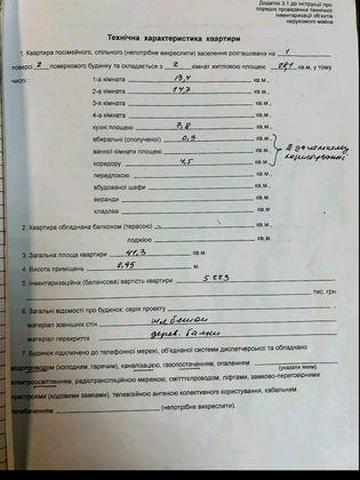 Продаж 2- кім. к. пр. Івана  Мазепы 13500$