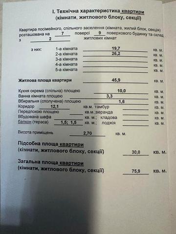 Продам 2-х кімнату квартиру 75,9кв.м. Вул. Соборна 11А