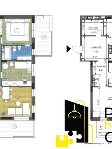 Продаж 2к квартири 73 м2 в ЖК Gravity Park з видом на парк ЖК Gravity Park
