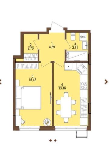 Однокімнатна квартира у зданому будинку переуступка ЖК Smart Residence