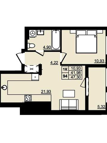 Продаж 1-кімнатної квартири 47.4 м² у ЖК Moro Поверх 10 (видова) БЕЗ КОМІСІЇ.. Сихів — вул. Морозна (поруч ТЦ Сихів / Іскра)
