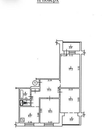Продаж 3-кімнатної квартири 72 м² | Ремонт | 2 поверх | Дарницький район | 95 000 $