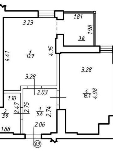 Однокімнатна квартира 41,3 м.кв. ЖК Comfort Hill на вул Під Голоском 17 Г ЖК Comfort Hill