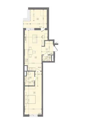 АКЦІЯ | Продається видова 1-кімнатна квартира | 62,97 м² | 2 санвузли | ЖК бізнес-класу Lake View ЖК Lake View