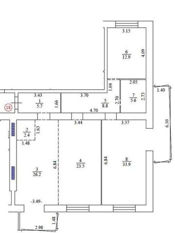 2х кімнатна + кухня-вітальня 107 м² в ЦЕНТРІ (Преміум клас) ЖК Оазис