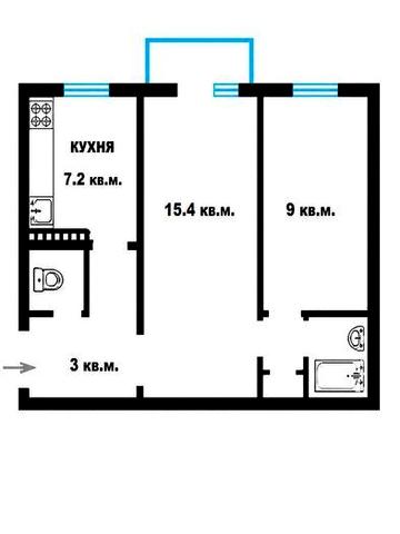 Продажа 2-ї квартири  в гарному стані з меблями проспект Миру, 9-А.