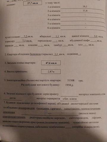 Продам свою 2х комнатную
