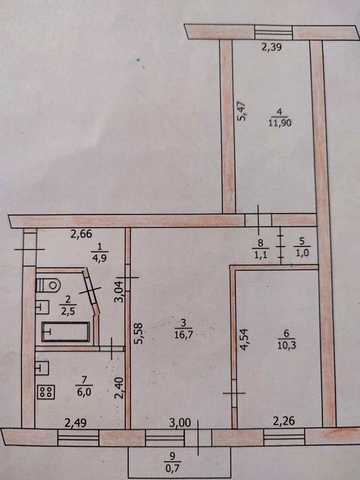 Продам 3-х комнатную квартиру
