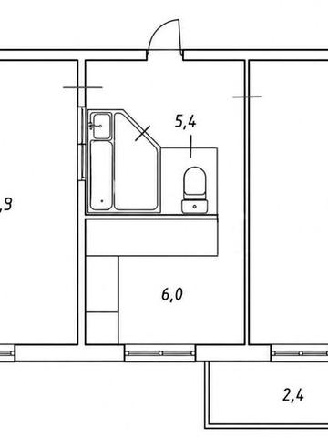 Печерськ, 2-к роздільна квартира 45м² (м.Печерська)