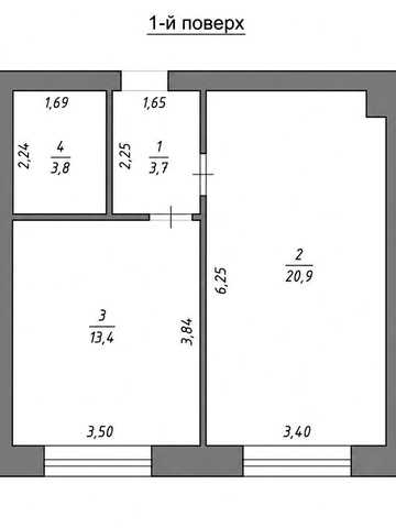1-кімнатна квартира 41,8 м² | Панорамні вікна | Тепла підлога | єОселя