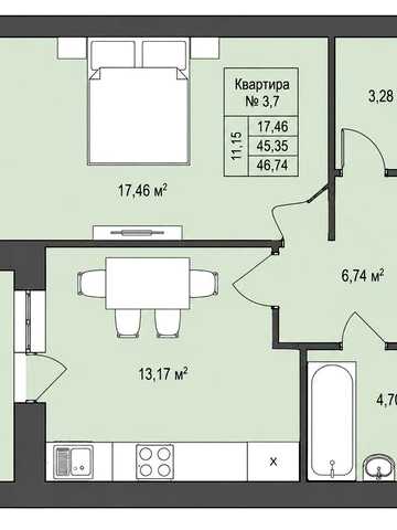Продаж 1 кімнатної квартири. Сира ЖК браво