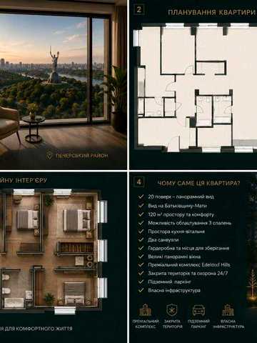 ЖК Edeldorf Hills 120м2 з видом на Батьківщину Мати ЖК Edeldorf Hills