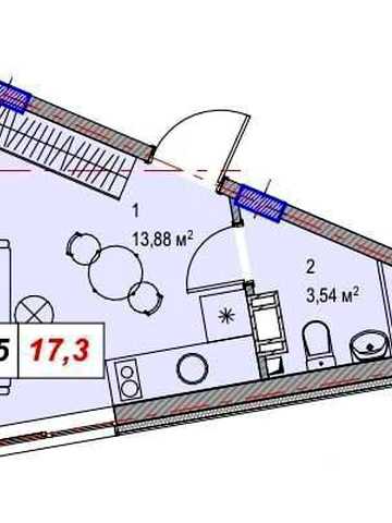Дешевше від забудовника! Студія 17,3 м2 Бортничі метро Бориспільська ЖК Левадний