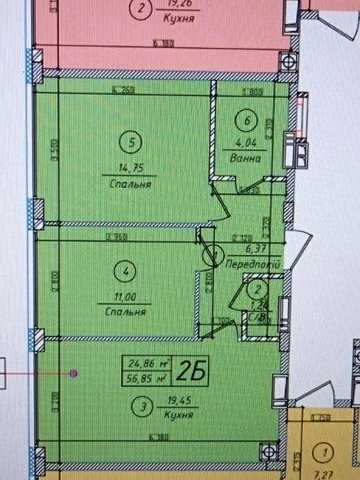 2-кімн. 56,85 м² | Переуступка | 8 поверх | Здача IV кв. 2027 ЖК Петрівський квартал