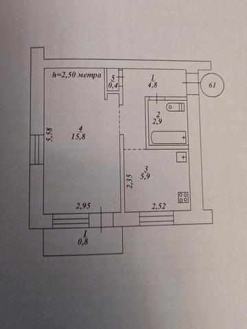 Ул.КРОПИВНИЦКОГО продается 1 ком квартира 2 этаж.