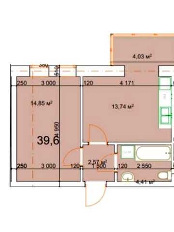 Продаж 1 кім квартири, Калуш, 39.6, ВИГІДНЕ розтермінування 30 місяців ЖК Family House