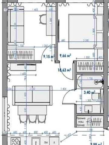2-к квартира 45,5 м². Без %. Забудовник. Відділ продажу. ЖК Бруклін Парк. Білогородка. Ліфт. 20 хв метро. Розтермінування 18 міс.