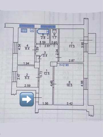 Продаж 3-кімнатної квартири, Центр, Соборна, 61м2, сталінка ЖК Соборна