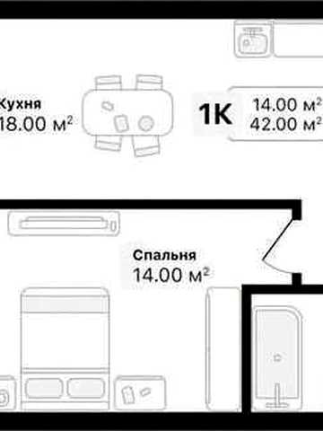 Продаж 1-кімн. квартири 42м² по ПЕРЕУСТУПЦІ в ЖК Auroom Urban (Секція 4) ЖК Auroom Urban