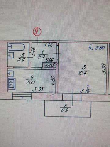 Продам 1-кімнатну квартиру 22,2 м²