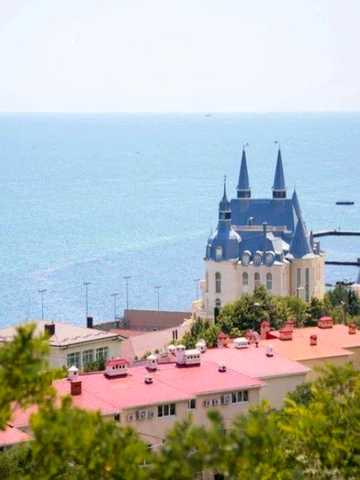 ЖК "Орион". Боковой вид на море и парк Юность. Рядом море ! Парк