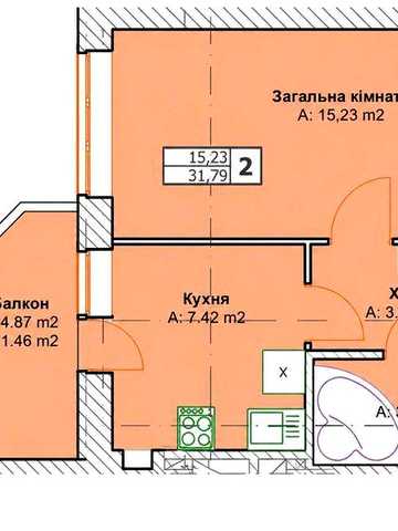 Продаж 1-кімнатної квартири в Бучі | вул. Полтавська, 6 ЖК Полтавський