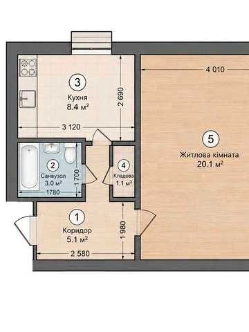 Продам квартиру 41 м2, з автономним опаленням