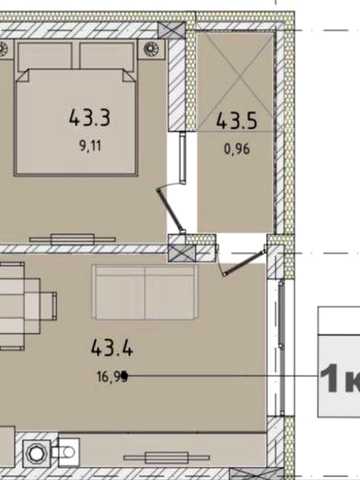 Продаж 1-кім квартири по вул Артищівській в Городку