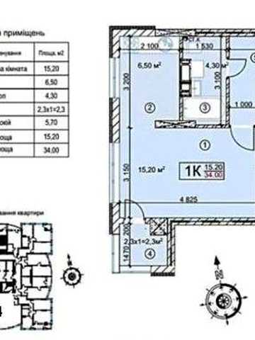 Продаж 1-к, 34 м2, Шулявка ЖК Шулявський