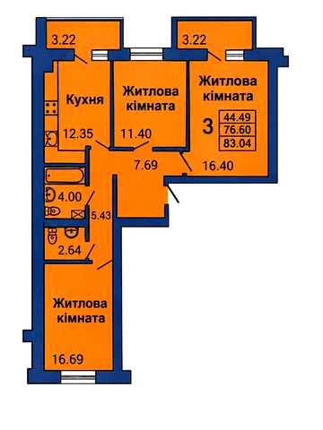 БЕЗ ПОДАТКУ, єОселя здана 3-кімнатна квартира в новобудові Сади-1