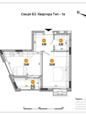 Продаж 1-кімнатної квартири 45 м² у ЖК «Брама» | Зданий будинок ЖК Брама