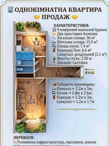 Продам! Свою 1 ком. кв. м.Студенческая ул. Валентиновская 46