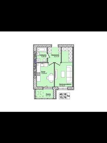 Продаж 1к квартири на м-н Жовтневий ЖК Smart Fort