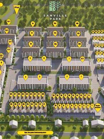 Продаж 2х-рівневої квартири 47м ЖК Sanville park ЖК Санвіль парк