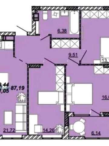 Продаж 3-кімнатної квартири, м. Кременець ЖК Гранд парк